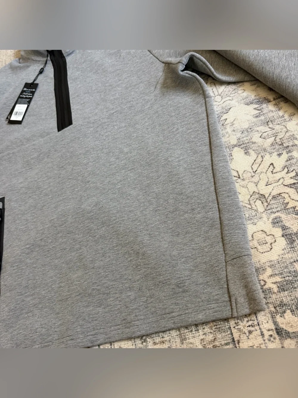 Greyson Men’s Calgary 1/4 Zip Sweater Sz M Heather Grey Company Logo NWT $220